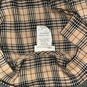 Bonnie Jean Plaid Kids Formal Dress - Black and Tan